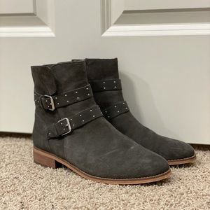 BP gray suede booties